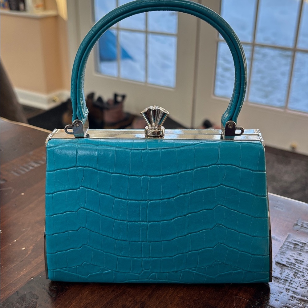 Debbie Brooks Butterfly Croc embossed mini bag - Picture 2 of 7